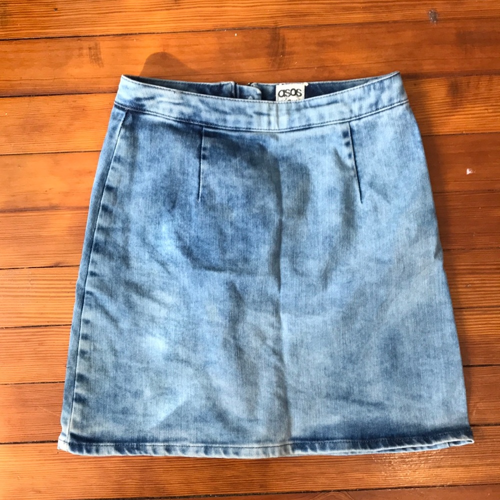 ASOS fitted denim mini